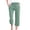Mint Green, variant on Summer Pants for Women Casual Linen Drawstring Pants Straight Leg Vacation Beach Crop Pant with Pockets Light Brown 2XL