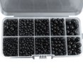 thumbnail image 6 of 1380pcs Black Crystal Glass Beads, 3/4/5/6/8mm Smooth Round Spacer Beads, Glass Spacer Loose Beads, Spacer Beads with Holes Plastic Loose Beads,for DIY Craft Projects Charms, 6 of 7