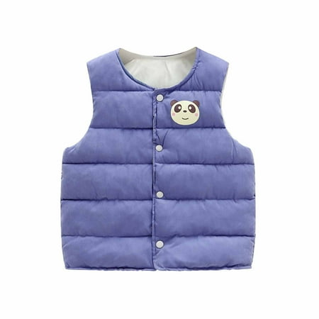 

Baby Clothes Toddler Unisex Cotton Lined Button Down Crewneck Sleeveless Solid Tanks Boy Girl Kids Vests