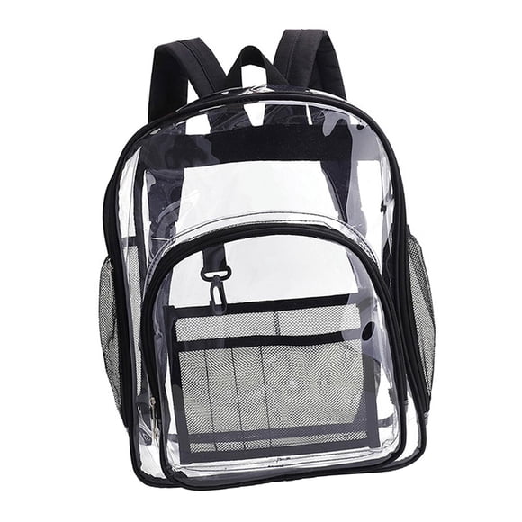 Mochi transparente resistente Ver a través con correas acolchadas reforzadas Bolsa transparente multifunción para Adultos diario Concierto Negro Colco Almacenamiento transparente