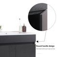 thumbnail image 5 of Furvclv 24 Inch Bathroom Vanity, Wall Mounted Solid Wood Cabinet Washing Sink With White Ceramic Basin, Two Soft Close Cabinet Doors Excluding Faucets,, 5 of 9