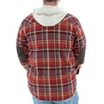 thumbnail image 5 of Legendary Whitetails Flanelle à Capuche Doublée Berber pour Hommes, Carreaux Rouge Cardinal, Très Grand, 5 of 5