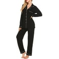 thumbnail image 2 of Ensemble Pyjama Femme Pjs Coton Manches Longues avec Boutons XS-XXL, 2 of 7
