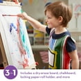 thumbnail image 3 of Melissa & Doug Deluxe Standing Art Easel - Dry-Erase Board, Chalkboard, Paper Roller - FSC Certified, 3 of 11