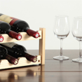 thumbnail image 3 of 2 estantes organizadores de madera para vinos de pie, 8 botellas, soporte de exhibición para barra de hogar, estante decorativo, color madera, 3 of 6