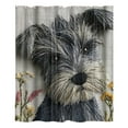 thumbnail image 2 of Fmbmuo Polyester Animal Theme Shower Curtain Waterproof Multicolor for Bathroom Decorations, Bohemian Faux Embroidery Print Shower Liner, 70 x 70 inch, 2 of 5