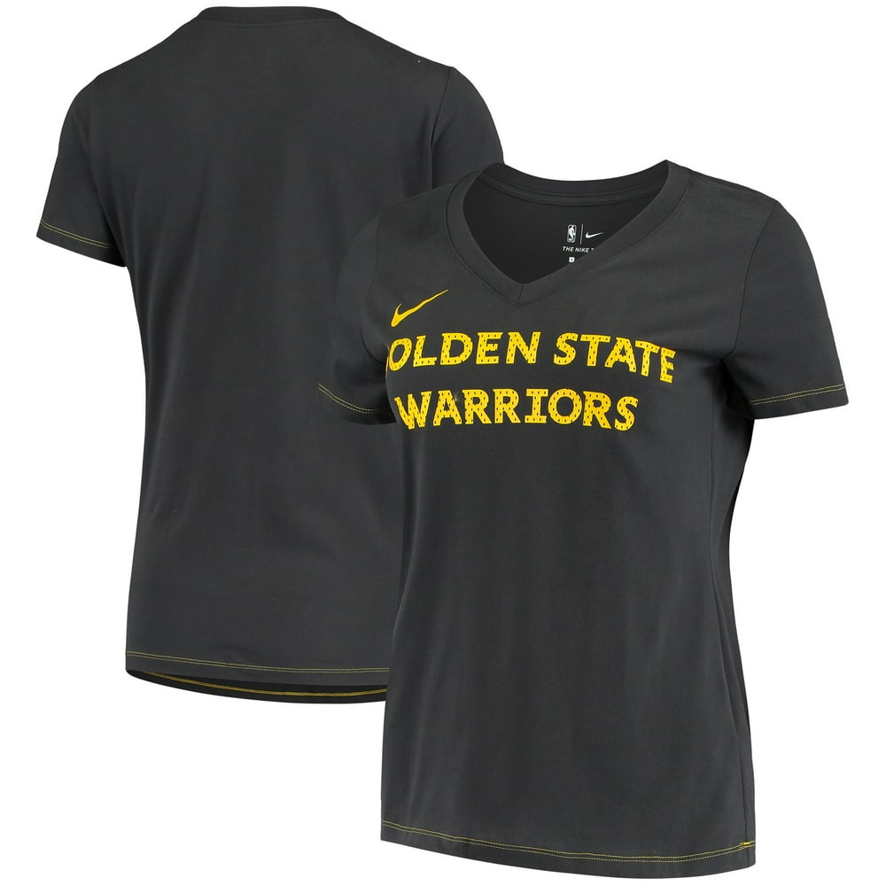Golden State Warriors Nike Women's Wordmark Performance V-Neck T-Shirt - Charcoal - Walmart.com