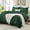 04-Dark Green, variant on Andency King Size Comforter Sets Beige - 7 Pieces Bed in a Bag Soft Fluffy Bedding Comforter Sets for King Size Bed - Lightweight Cream Boho Tassel Bed Set with Comforter, Sheets, Pillowcases & Shams