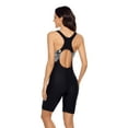 thumbnail image 7 of Women One Piece Printed Swimsuit Sports Racerback Athletic Training Swimwear Color Block, 7 of 7