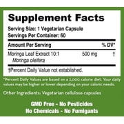 LifeSource Vitamins Moringa Leaf Extract - Vitamins - Minerals -Antioxidants - Aminos, 60 Veggie Caps