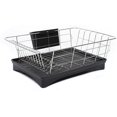 thumbnail image 1 of Gropyong Dish Drying Rack,Dish Drainer Rack with Drainboard Set for Kitchen,Stainless Steel Rustproof 4228cm,Black, 1 of 7