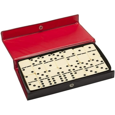 WE Games Classic Double 6 Dominoes Set for Adults with Spinners, Club Size, Ivory