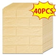 thumbnail image 1 of 20/30/40//50pcs 3D Wall Tile Sticker, Foam Brick Self-Adhesive Anti-Collision Sticker,, 1 of 5