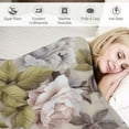 thumbnail image 3 of JEUXUS  Flowers Throw Blanket Vintage Floral Blossom Botanical Spring Cosy Throw Blanket for Bedroom Sofa Couch Car Deck Chair Soft Flannel, 3 of 6