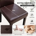 thumbnail image 5 of SUDICA Brown Faux Leather Dining Chairs Set of 4, Upholstered High Back Chairs for Dining Room, 5 of 7