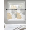thumbnail image 5 of Boho Gray Beige Floral Tier Curtains 36 Inch Length,Sheer Curtains for Bedroom Living Room Window Retro Abstract Art Flowers Rod Pocket Drapes Kitchen Curtains Small Half Window 27.5"x36" 2 Panels, 5 of 6