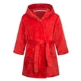 thumbnail image 2 of Esaierr Kids Girls Red Robe Bathrobe Flannel with Pocket Bathrobe Winter Tether Warm Bathrobe for Toddler 2-13Y, 2 of 8