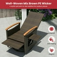 thumbnail image 3 of Demifill Patio Rattan 360° Swivel Recliner Chair, Recliner Chair with Adjustable Backrest and Footrest for Outdoor as Garden, Backyard, Porch, Red, 3 of 10
