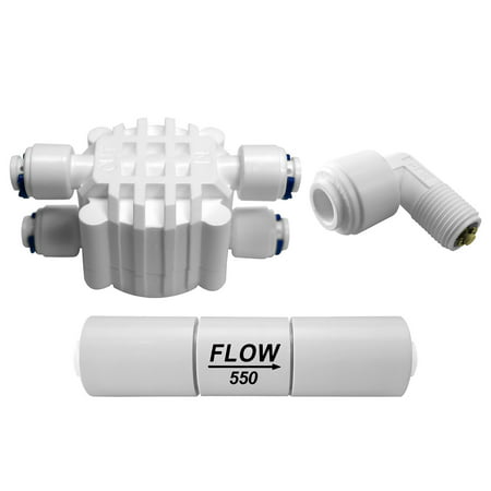 Reverse Osmosis Check Valve, Flow Restrictor & Automatic Shut off valve 550ML - (Best Automatic Water Shut Off)