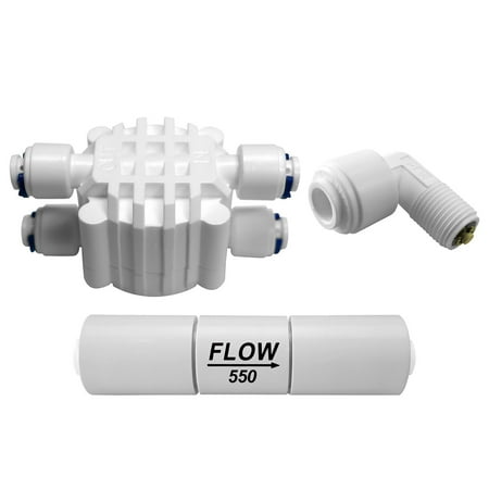 Reverse Osmosis Check Valve, Flow Restrictor & Automatic Shut off valve 550ML -