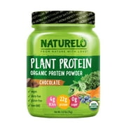 NATURELO Plant Protein Powder, Chocolate, 22g Protein - Non-GMO, Vegan, No Gluten, Dairy, or Soy - No Artificial Flavors, Synthetic Coloring, Preservatives, or Additives - 20 Servings