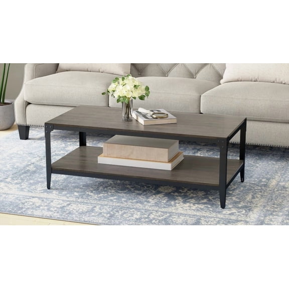 Brown Coffee Table - Enjoy in No Time! Industrial Design with Easy Maintenance