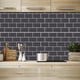 thumbnail image 4 of Pegatinas de pared 3D de simulación, decoración de cocina y baño autoadhesiva, gris oscuro, 4 of 6