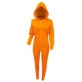 thumbnail image 5 of WEIYLL Casual Outfits Sets for Women Winter Solid Color Sports Two Piece Orange Womens Fall Activewear ,size L, 5 of 6