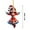 F, variant on Eolstice Acrylic Dwarf Christmas Tree Pendant, Cute Flat Print Gnome Design, Miniature Holiday Character Decoration for Tree Decor and Gift Giving