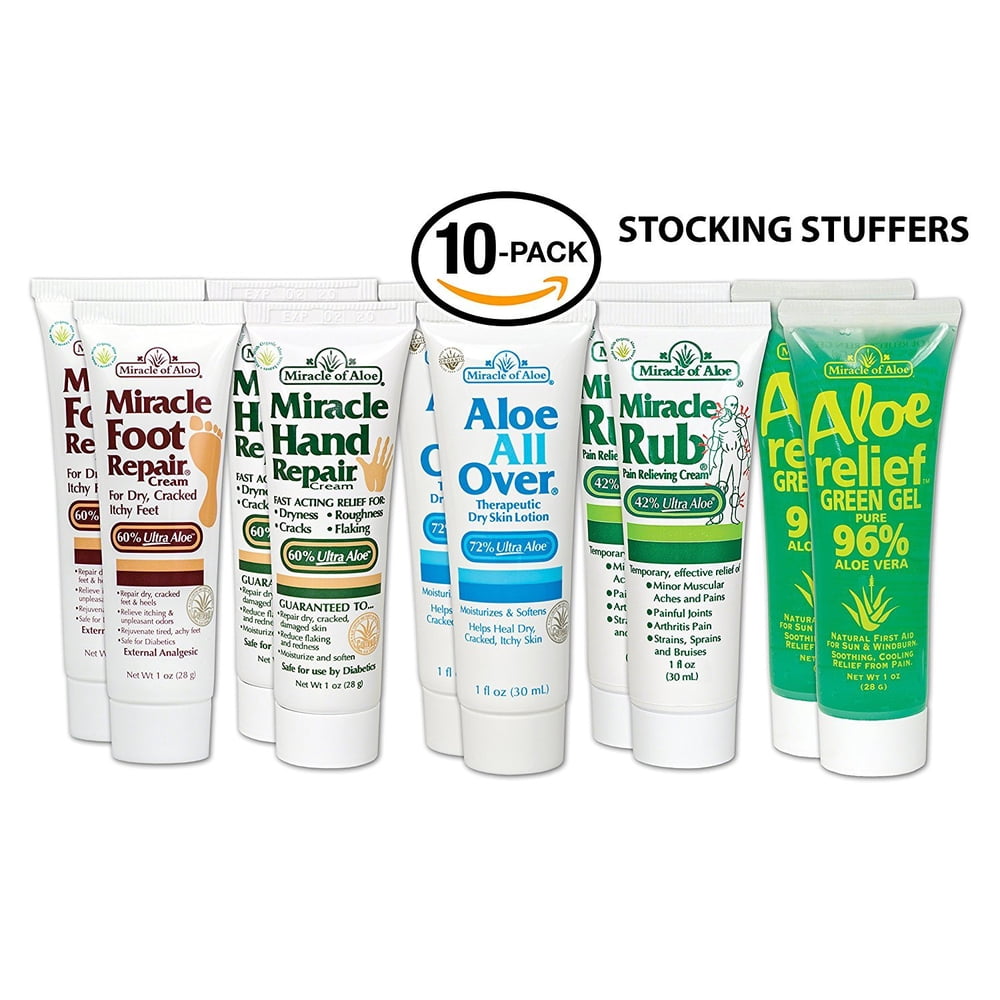 Miracle of Aloe, 10Pack 1 Ounce Miracle Foot Repair, Miracle Hand