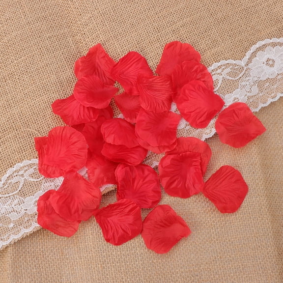 FUEENIRVA 2000Pcs Artificial Red Rose Petals for Wedding and Party Decorations and Indoor Crafts