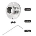 thumbnail image 3 of Uxcell 2pcs 12mm Flange Coupling Connector, Shaft Axis Fittings with 4pcs Fastening Screw 1pcs M2 Hex Wrench, 3 of 6