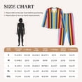 thumbnail image 4 of Fuzoiu Yellow Blue Mexican Blanket Stripes Print Women's Long-Sleeved Pajama,Lounge Button Down Nightwear,Womens Notch Collar Pajama Set-X-Large, 4 of 7