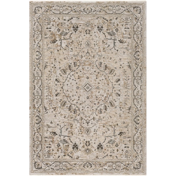 BoutiqueRugs Laughlin Traditional Runner Rug - Peach, Taupe, Medium Gray - 2'7" x 10' Runner