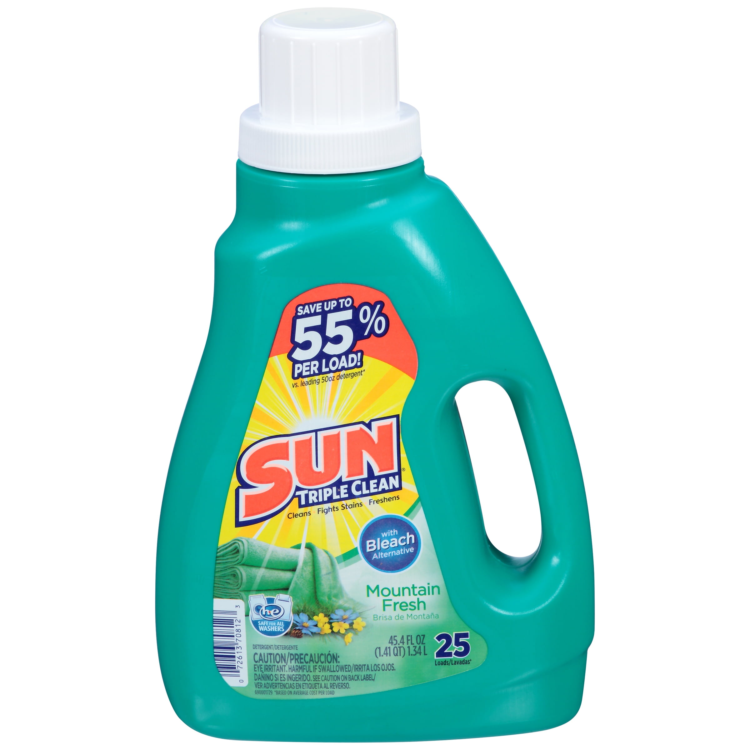 Sun® Triple Clean Mountain Fresh with Bleach Alternative Laundry Detergent  25 Loads 45.4 fl. oz. Jug