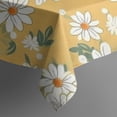 thumbnail image 5 of Yellow Daisy Flower Pattern Square Tablecloth,Waterproof Square Table Cover,Wipeable Spillproof Washable Table Cover for Home Kitchen Party Decor 42"X42"(107x107cm), 5 of 6