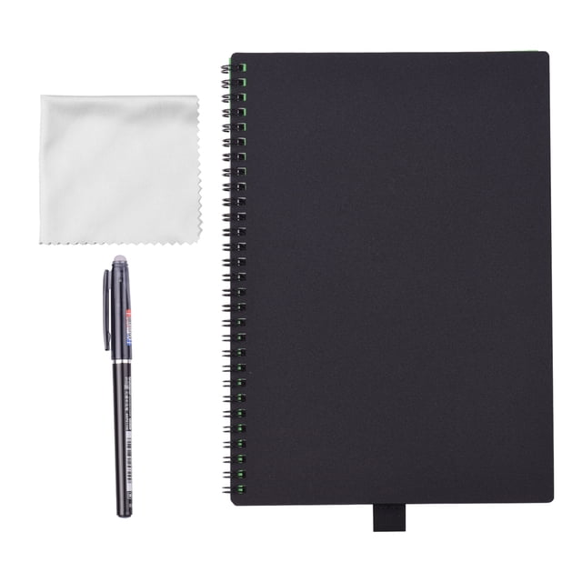 Yeacher Carnet Intelligent Réutilisable Effaçable Couverture Rigide Carnet de Notes Journal Effaçable à Chaud Taille B5 30 Feuilles avec Stylo Effaçable pour Bureau École Étudiants Voyageurs