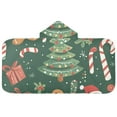 thumbnail image 5 of Yayeee Kids Hooded Towels Toddler Soft Absorbent Beach Bathing Wrap 50" x 23.5", Brown Christmas Gingerbread, 5 of 5