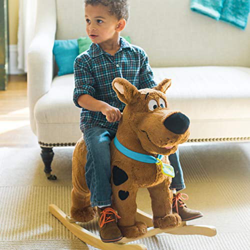 Animal AdventureReal Wood Ride-On Plush RockerScooby DooPerfect for Ages 3+