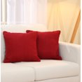 thumbnail image 2 of Mainstays Solid Texture Decorative Square Throw Pillow, 18" x 18", Red, 2 Pack, 2 of 6