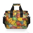 thumbnail image 7 of FORMRS Insulated Cooler Bag 24 Cans Capacity Soft Leakproof Lunch Box with Side Pockets, Retro Autumn Leaves, 7 of 7