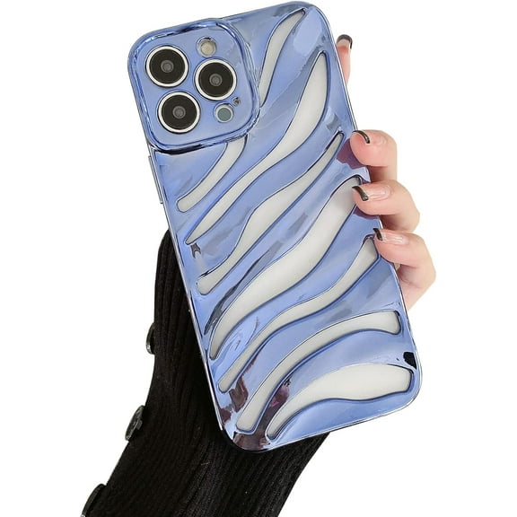 Designed for iPhone 14 Pro Max Heat Dissipation Case, Plating Matte Cute Zebra Pattern Hollow Carved Breathable Cooling Hole Case Full Back Camera Lens Protection Phone Case