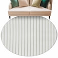 thumbnail image 2 of Sage Green Striped Round Area Rug 7 FT,Non Slip Living Room Area Carpet,Sage Green White Stripes Farmhouse Washable Soft Circular Rug Non-Shedding Floor Carpet for Bedside Office Play Room Classroom, 2 of 9