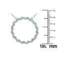 thumbnail image 5 of SZUL Women's Jewelry Gift For Mom - 1/7 Carat TW Endless Love Lab Diamond Circle Pendant in .925 Sterling Silver (F-G Color, VS1-VS2 Clarity), 5 of 6