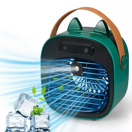 

Portable Air Conditioner Desk Fan 4000Mah Usb Rechargeable Office Bedroom Travel