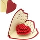 thumbnail image 1 of Tarjeta de felicitación plegable 3D emergente, romántica tarjeta de cumpleaños para esposa, marido, novia, madre, tarjetas para boda, Navidad, día de San Valentín, día de la madre (corazón) JM  JM, 1 of 5