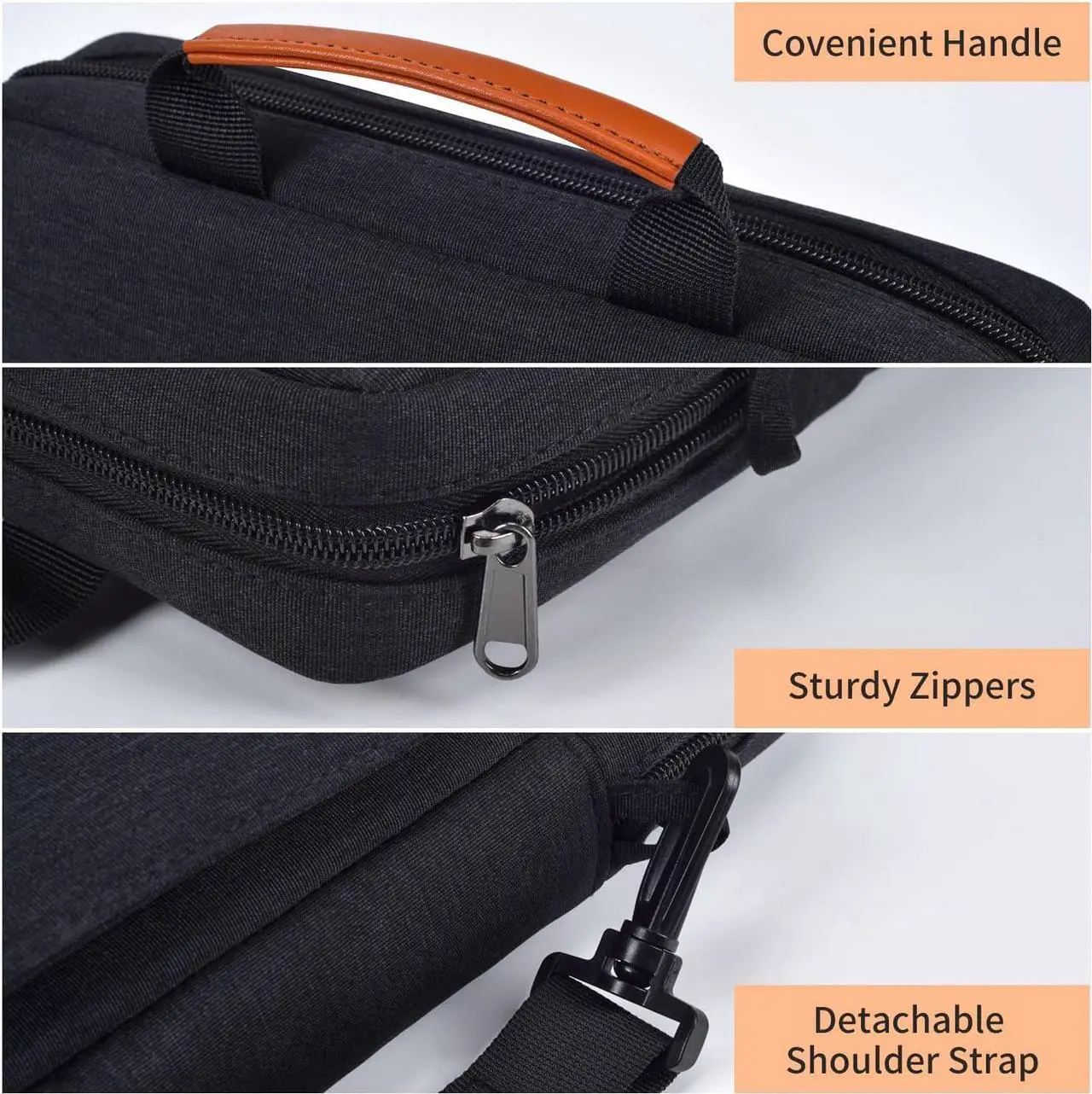 13 - 14 Inch Laptop Shoulder Bag Carrying Case for Macbook Air 13" M4 M3 M2 A3420 A3113/ MacBook Pro 14 M4 M3 M2 M1/ 13" iPad Pro M4/ iPad Air M3 M2 2025, Vertical Laptop Sleeve Handbag