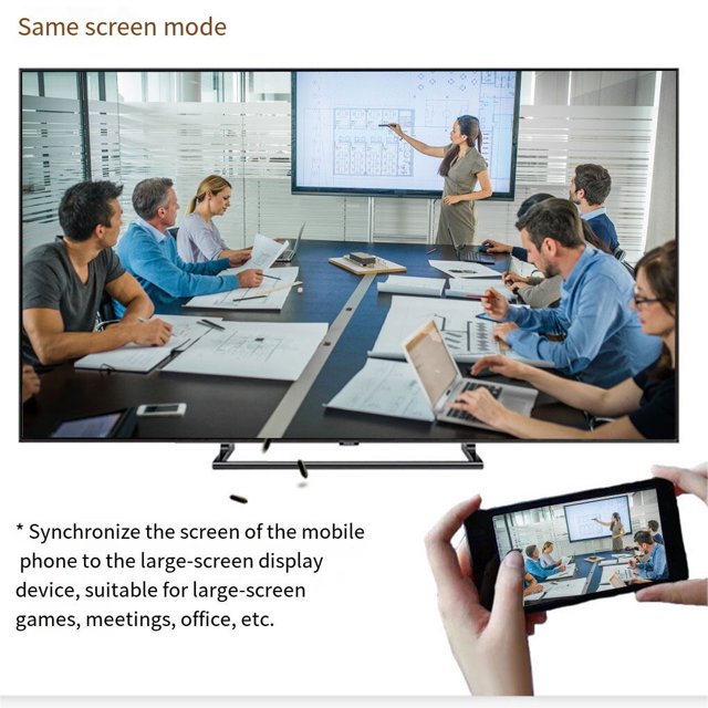 pitrice Wireless Display Dongles Receiver Streaming Stick Transmission Plug Play 4K Adapter Phone Projection Device TV/Projector Home Type 4