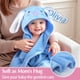 thumbnail image 5 of Toalla de baño con capucha Individz Custom Bunny con nombre para bebé, 5 of 8