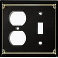 thumbnail image 4 of Metal Light Switch Plate Cover Elegant Victorian Floral Frame Black FRA072, 4 of 13